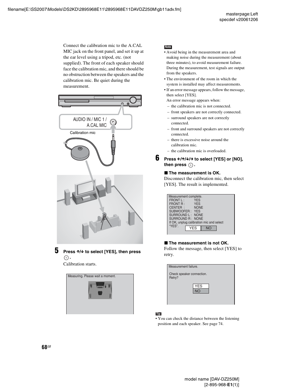 Sony DAV-DZ250M User Manual | Page 68 / 104