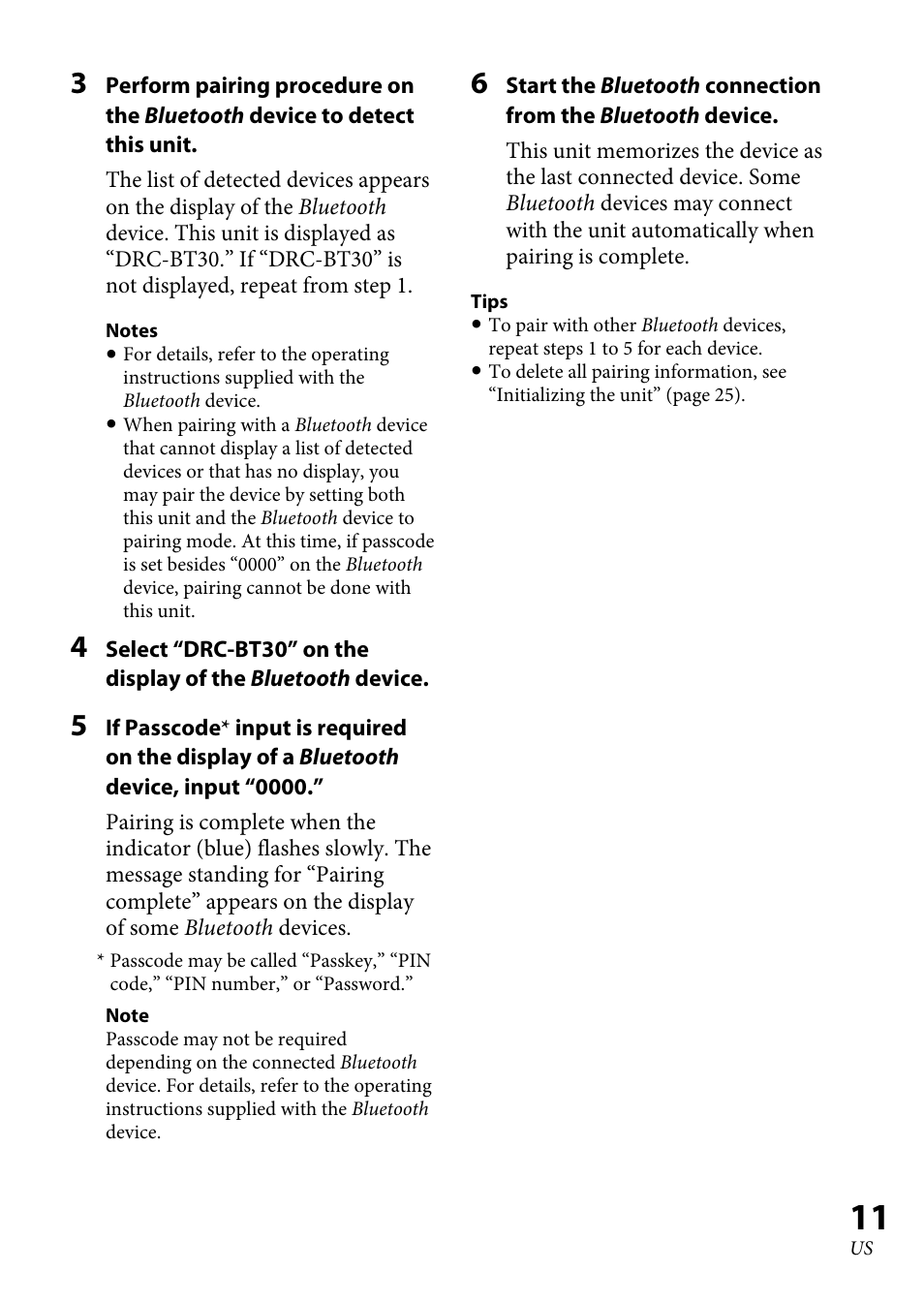 Sony DRC-BT30 User Manual | Page 11 / 56