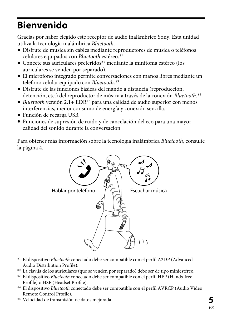 Bienvenido | Sony DRC-BT30 User Manual | Page 31 / 56