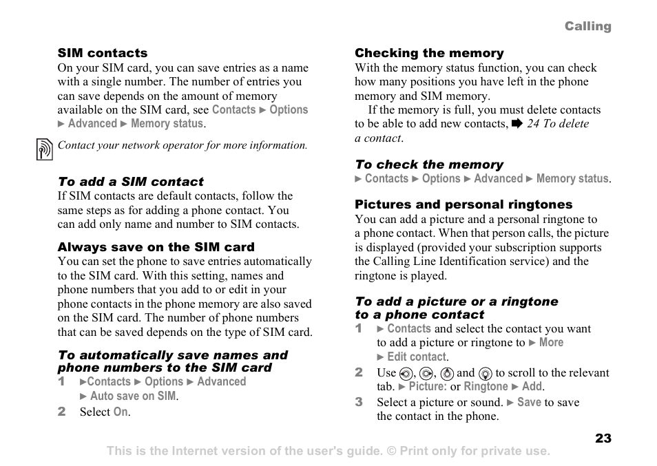 Sony K608i User Manual | Page 23 / 96