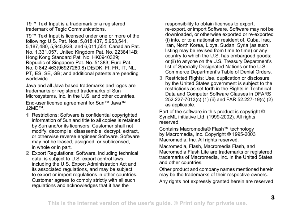 Sony K608i User Manual | Page 3 / 96