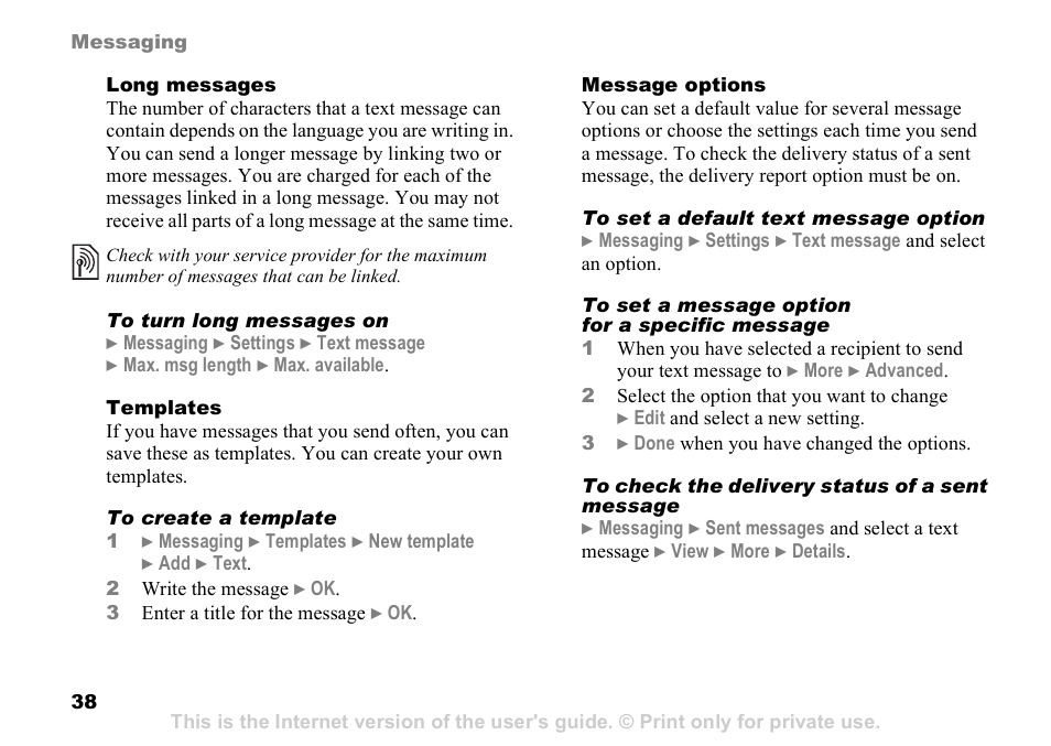 Sony K608i User Manual | Page 38 / 96