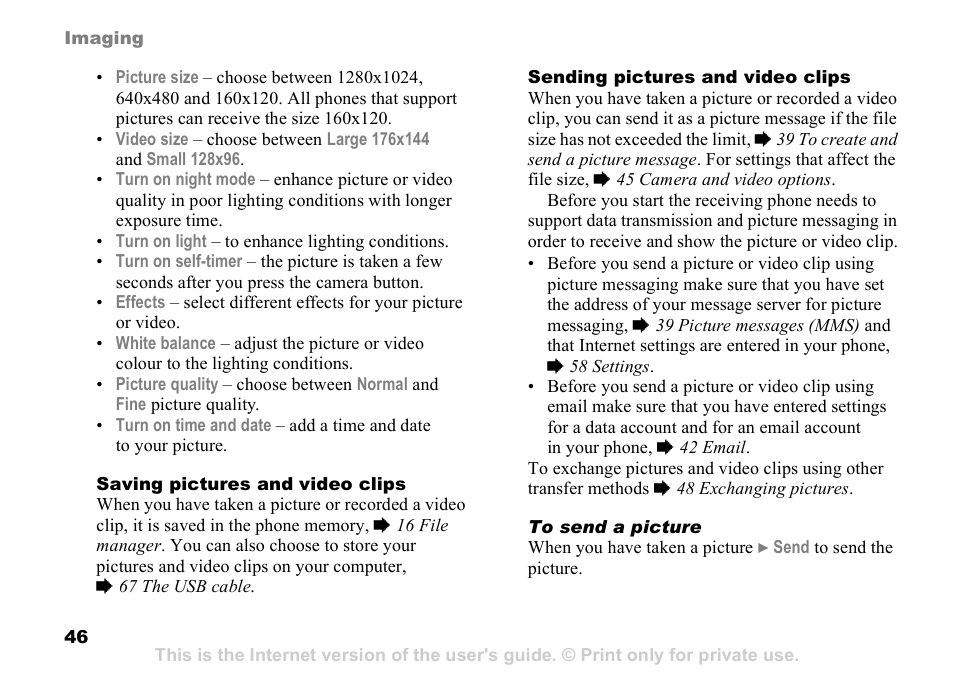 Sony K608i User Manual | Page 46 / 96