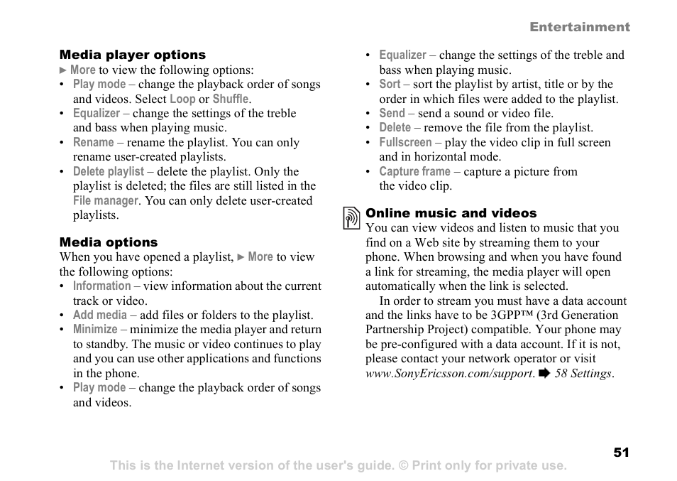 Sony K608i User Manual | Page 51 / 96