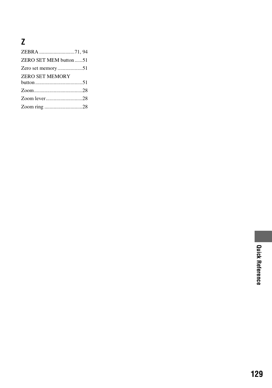 Sony HANDYCAM HDR-FX1000E User Manual | Page 129 / 131