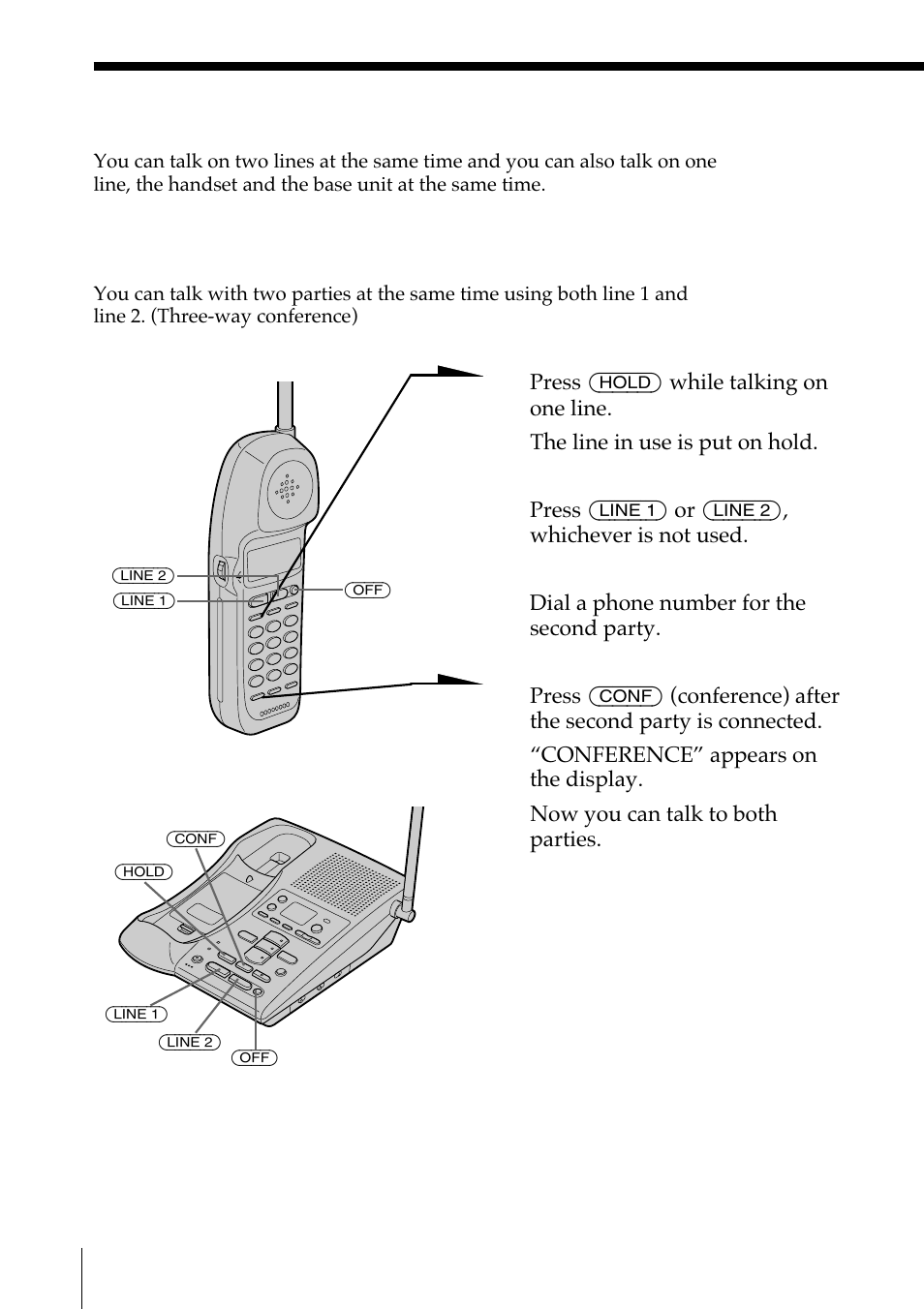 Having a conference call, Making another call while talking | Sony SPP-A972 User Manual | Page 44 / 80