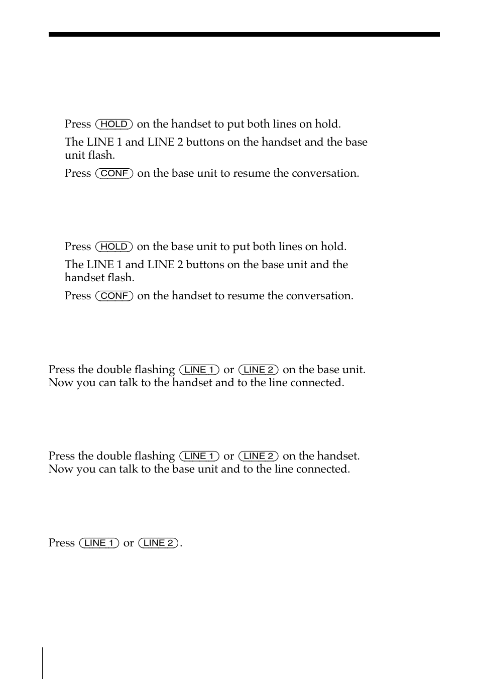 To join three-way conference (four-way conference) | Sony SPP-A972 User Manual | Page 46 / 80