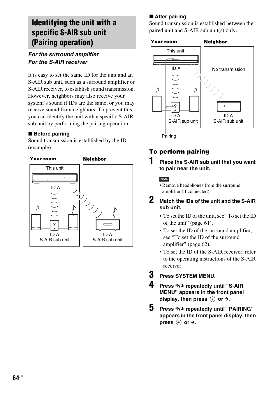 E 64) | Sony BDV-T20W User Manual | Page 64 / 123