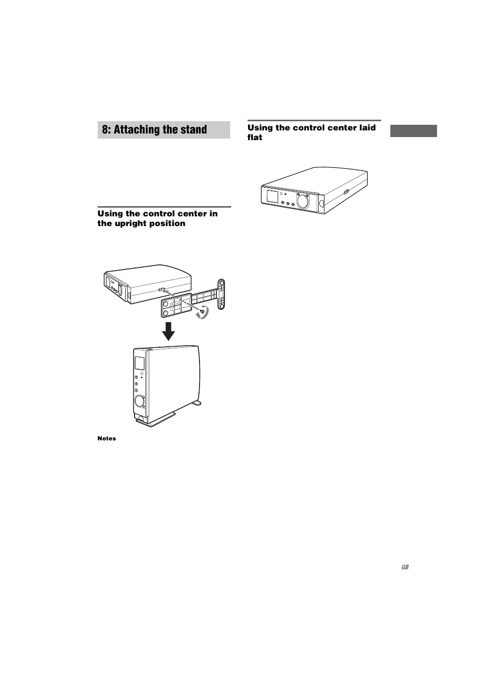 Attaching the stand | Sony HT-K250 User Manual | Page 13 / 112