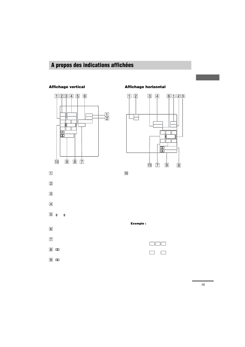 A propos des indications affichées | Sony HT-K250 User Manual | Page 53 / 112