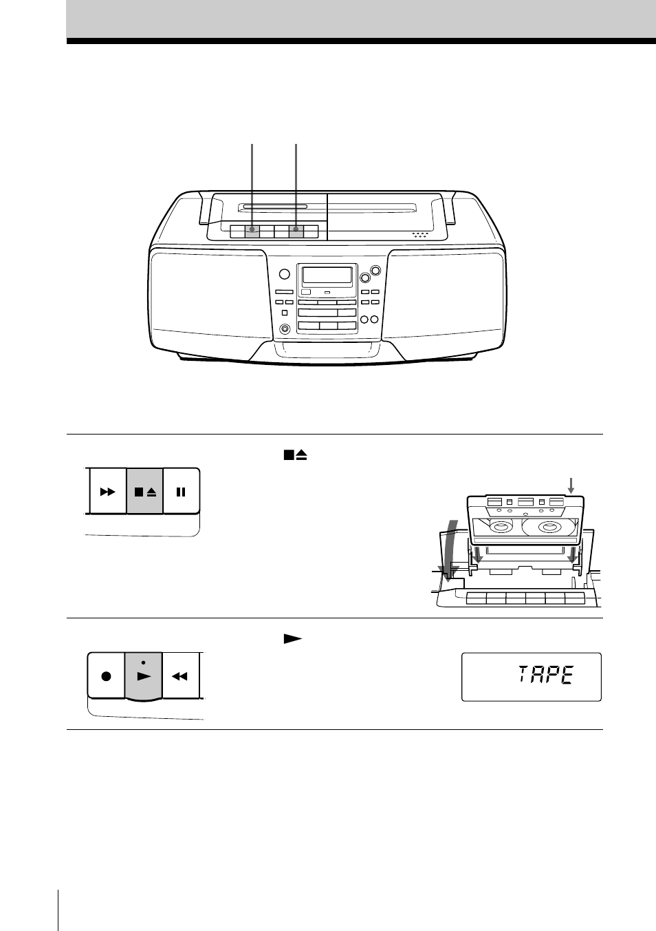 Reproducción de cintas, 8 reproducción de cintas | Sony CFD-S55 User Manual | Page 42 / 68