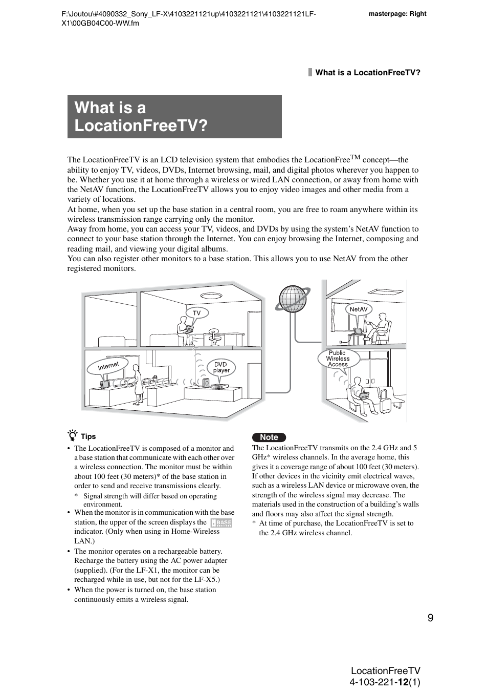 What is a locationfreetv | Sony LF-X1 User Manual | Page 9 / 160