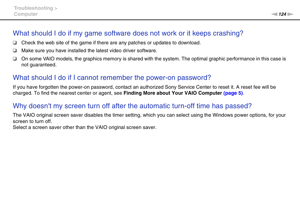 Sony VGN-FW User Manual | Page 124 / 165