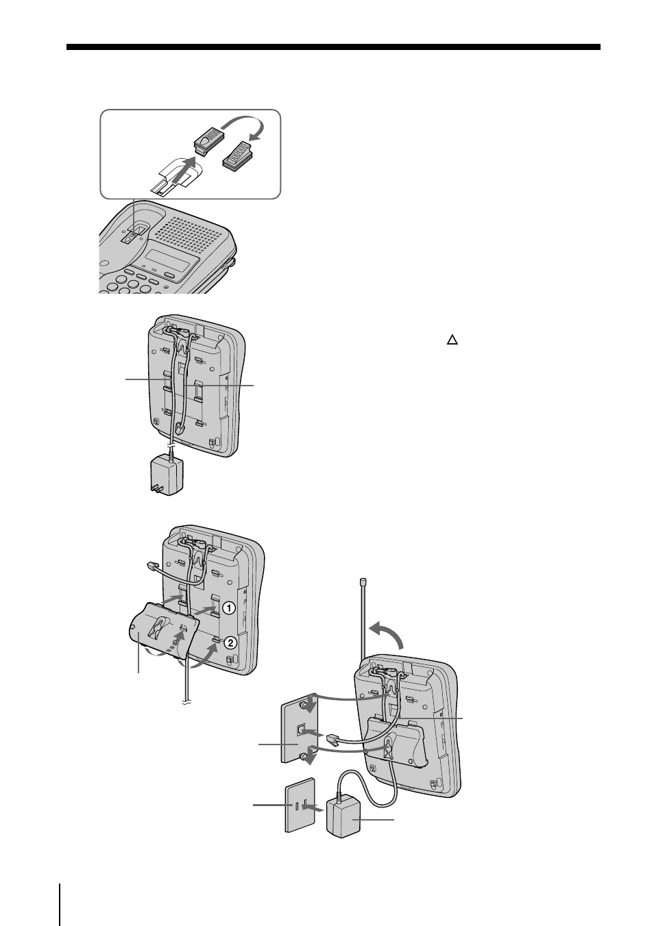 Additional information, Mounting the base phone on a wall | Sony SPP-SS966 User Manual | Page 40 / 96