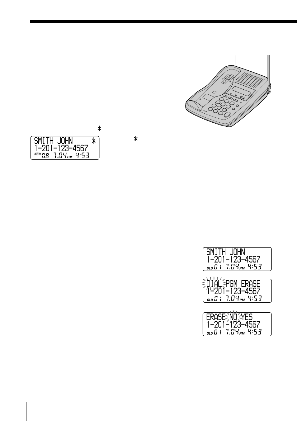 Borrado de datos de la lista de id de llamada | Sony SPP-SS966 User Manual | Page 80 / 96