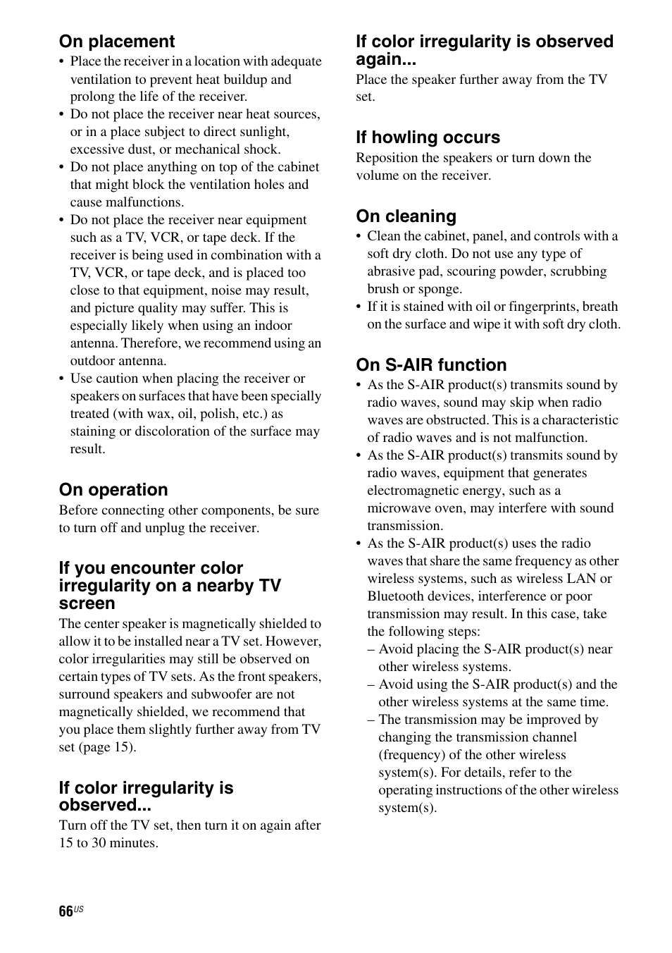 Sony HT-SF370 User Manual | Page 66 / 76
