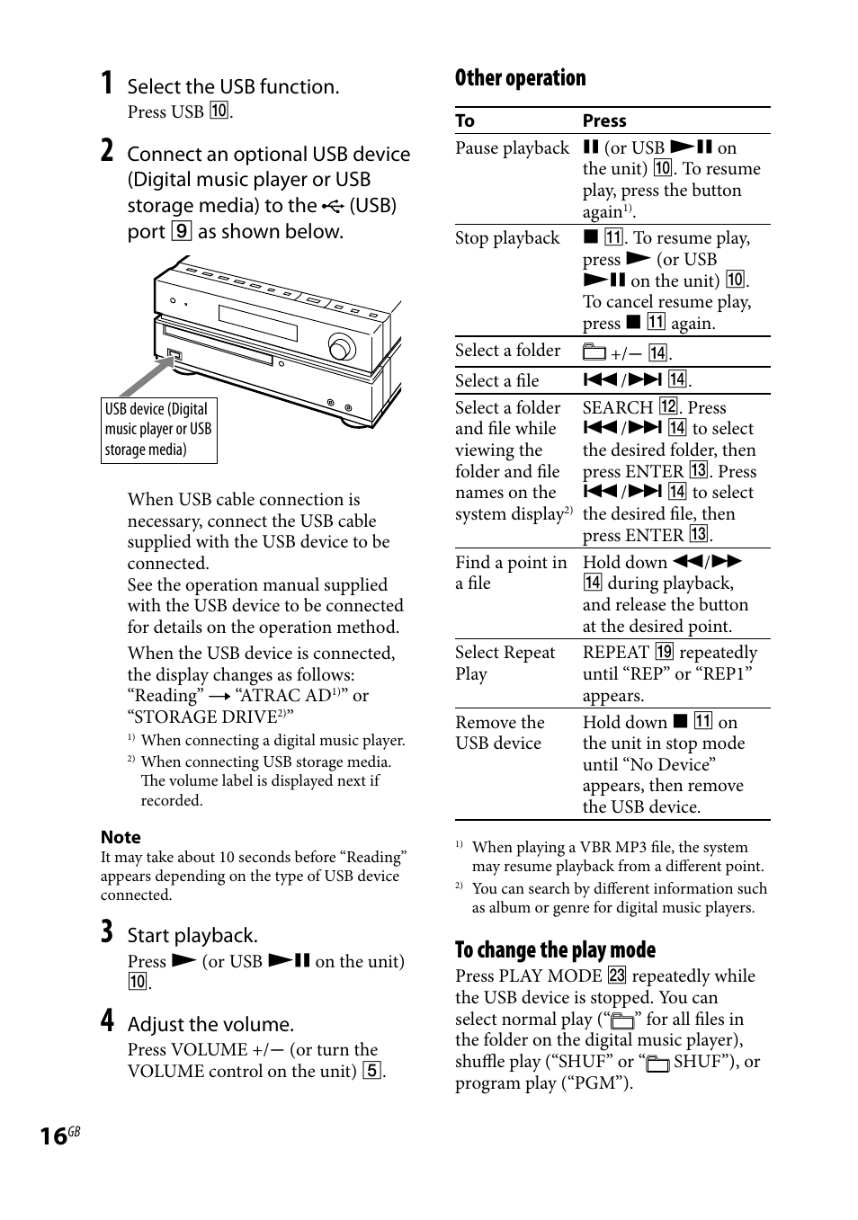 Other operation | Sony CMT-HX9DAB User Manual | Page 16 / 32