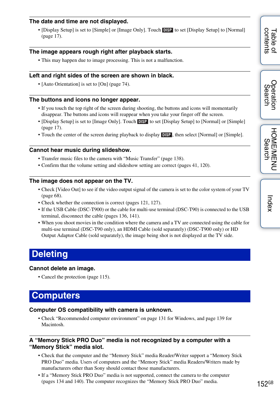 Deleting, Computers, Deleting computers | Sony Cyber-shot 4-130-938-12(1) User Manual | Page 152 / 170