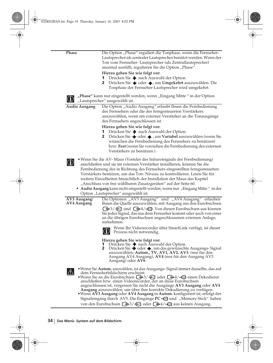 Sony WEGA KLV-30MR1 User Manual | Page 110 / 304