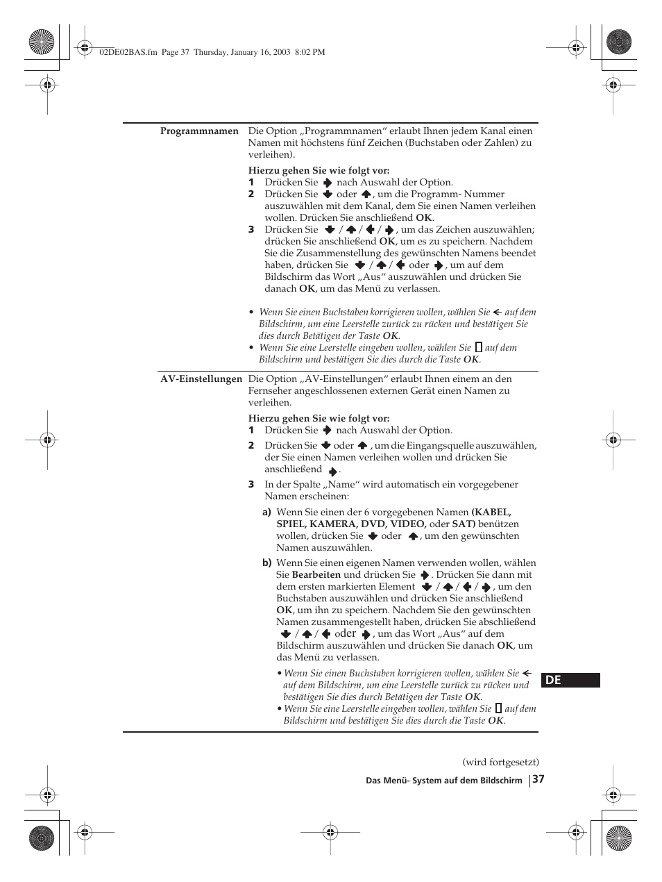 Sony WEGA KLV-30MR1 User Manual | Page 113 / 304