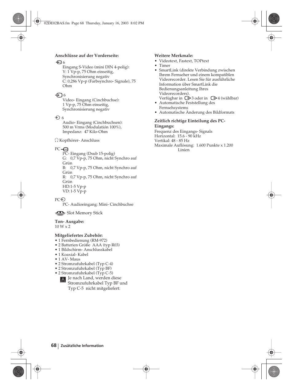 Sony WEGA KLV-30MR1 User Manual | Page 144 / 304