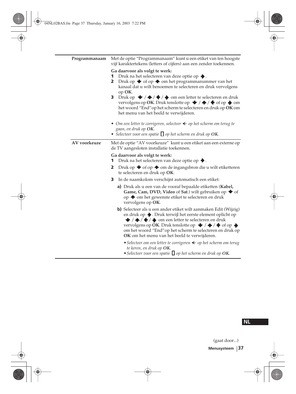 Sony WEGA KLV-30MR1 User Manual | Page 265 / 304