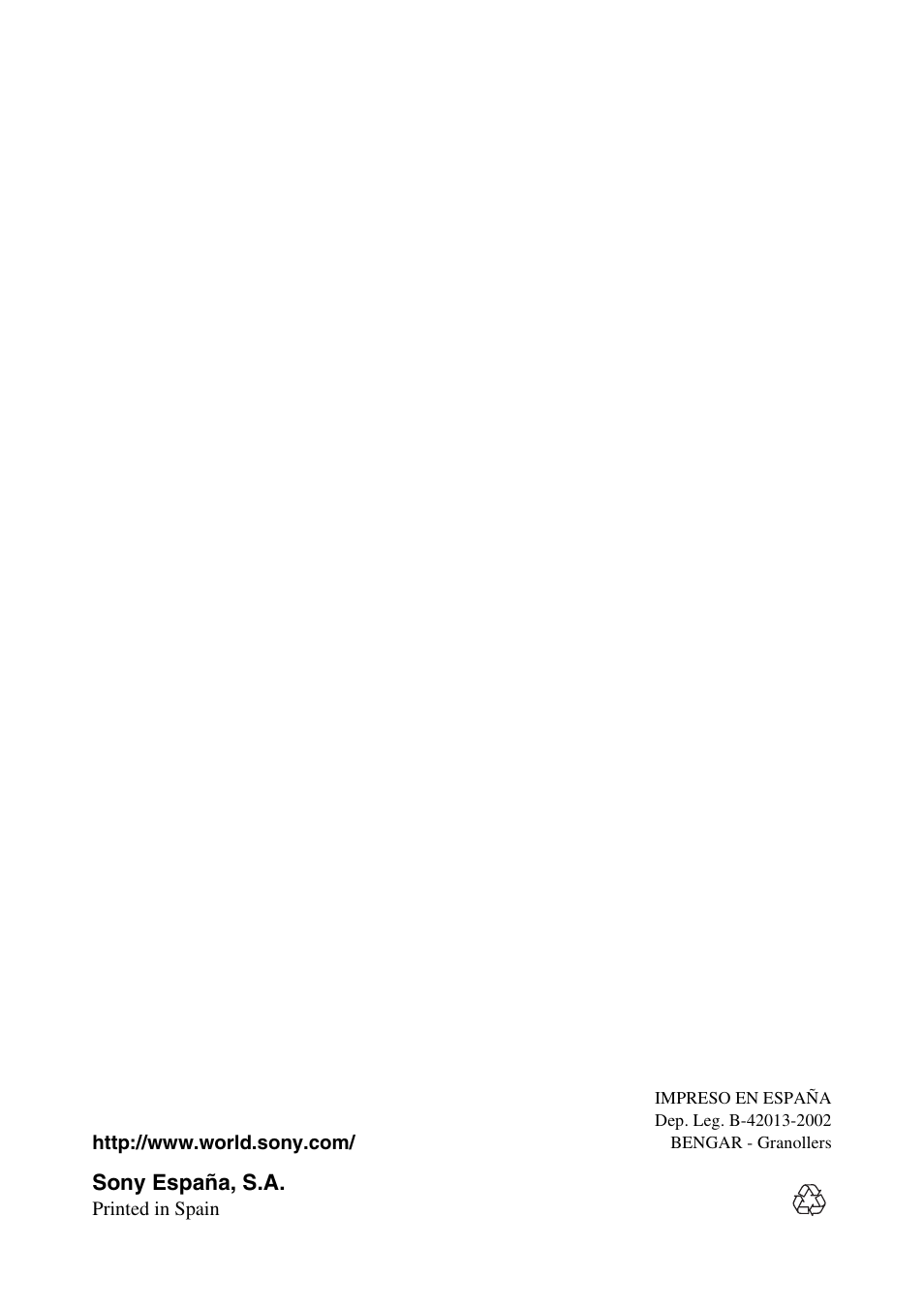 Sony WEGA KLV-30MR1 User Manual | Page 304 / 304
