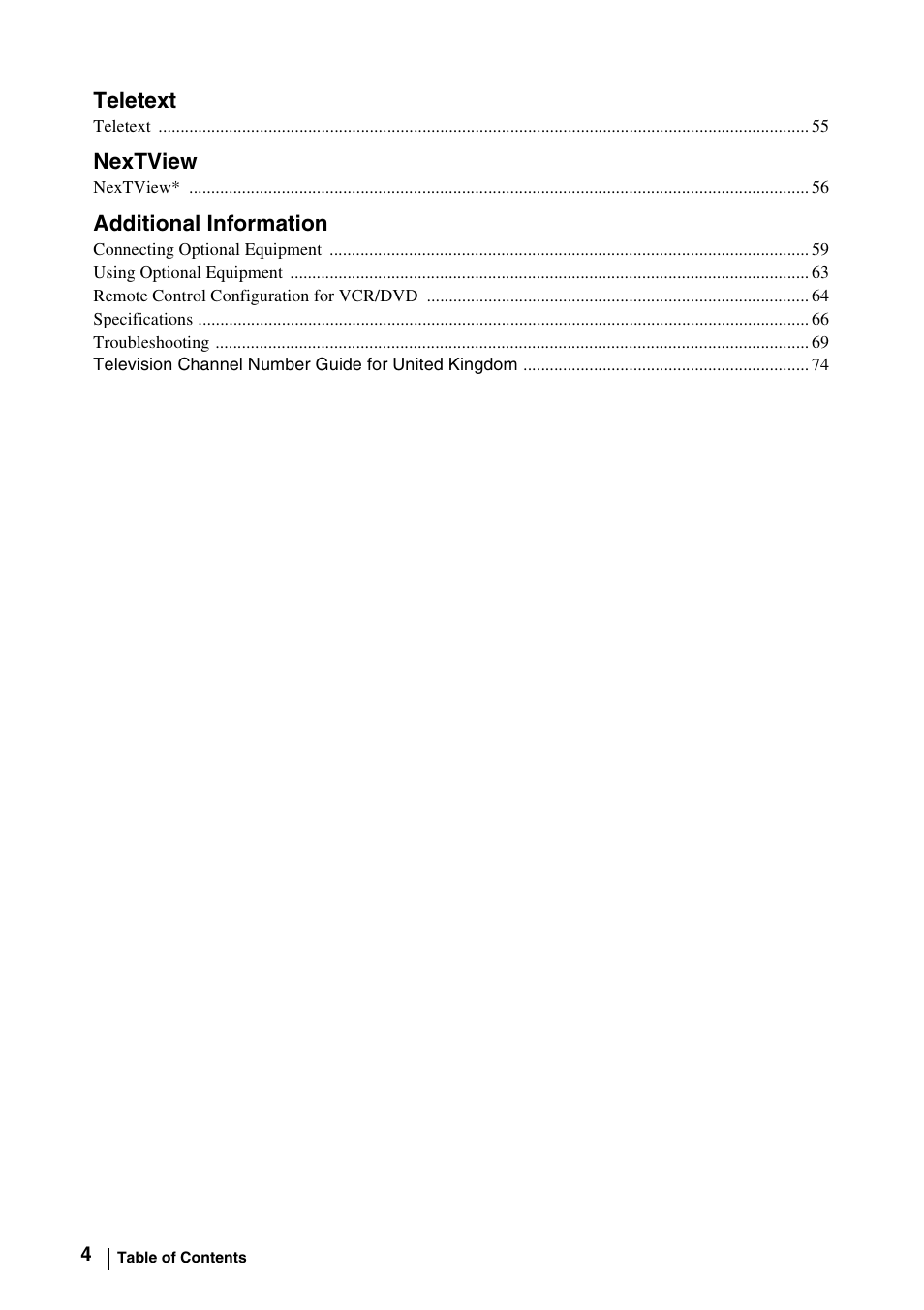 Sony WEGA KLV-30MR1 User Manual | Page 4 / 304