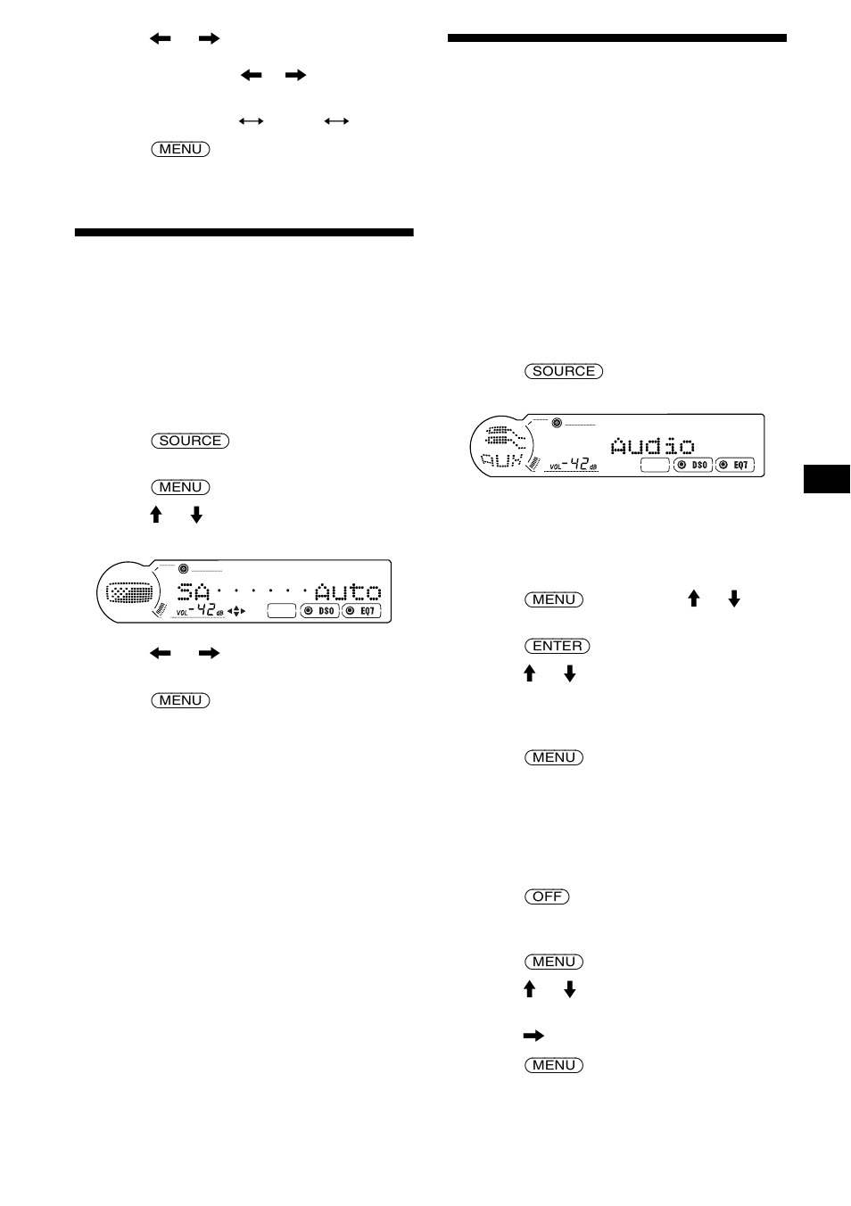 Selecting the spectrum analyzer (sa), Connecting auxiliary audio equipment | Sony CDX-CA900X User Manual | Page 21 / 84