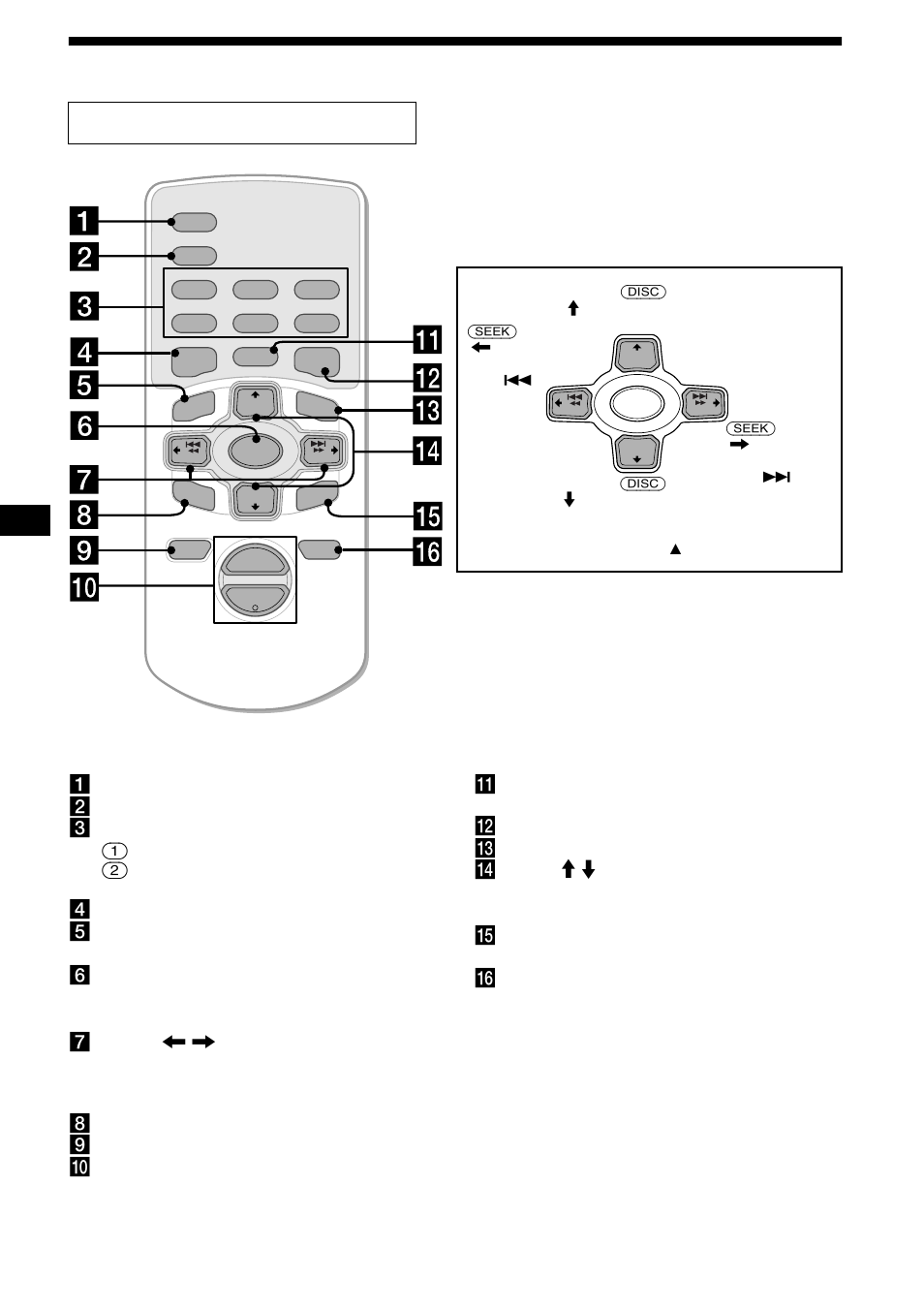 Location of controls, 4location of controls, Card remote commander rm-x112 | Sony CDX-CA900X User Manual | Page 4 / 84