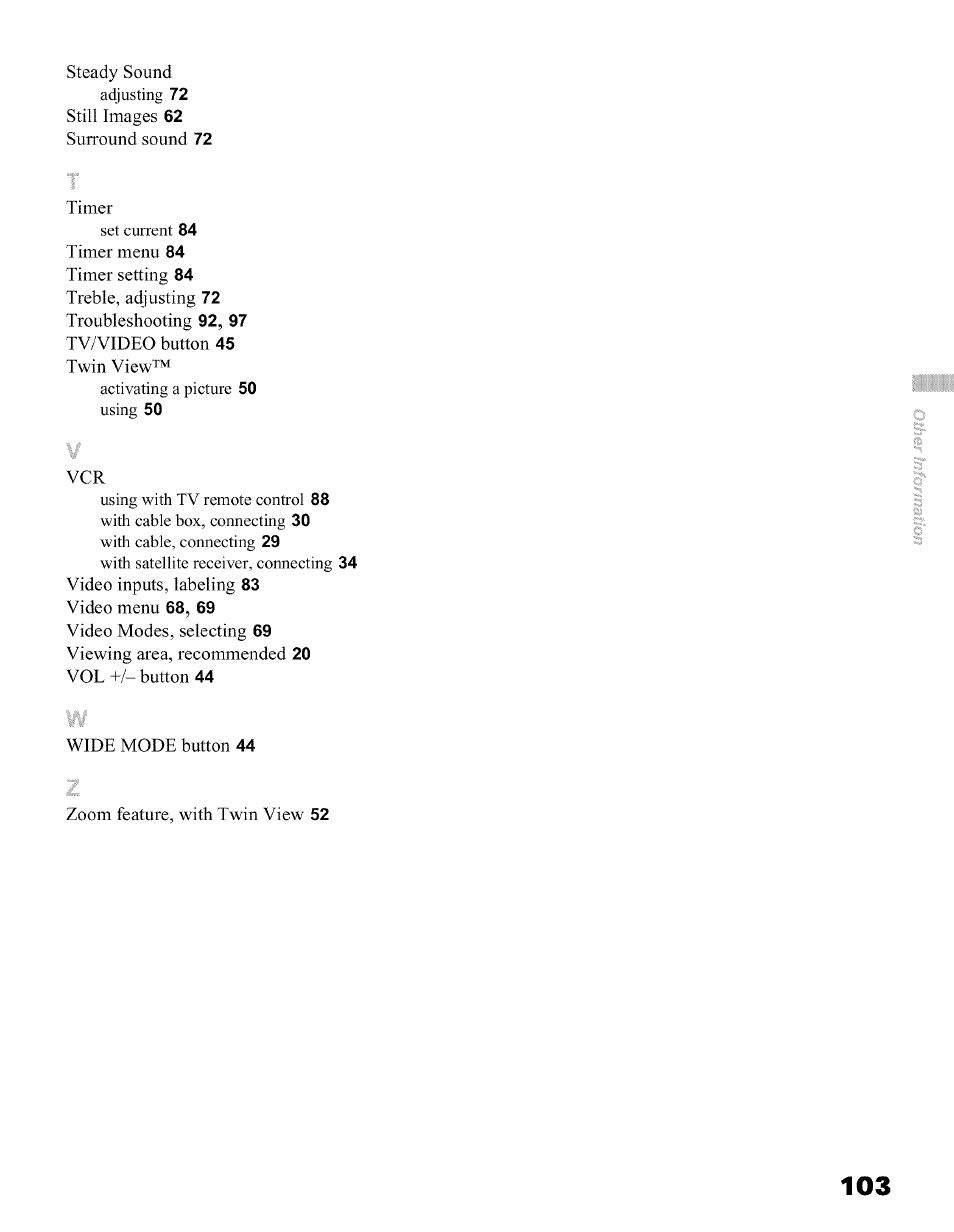 Sony KFO50WE610 User Manual | Page 103 / 104