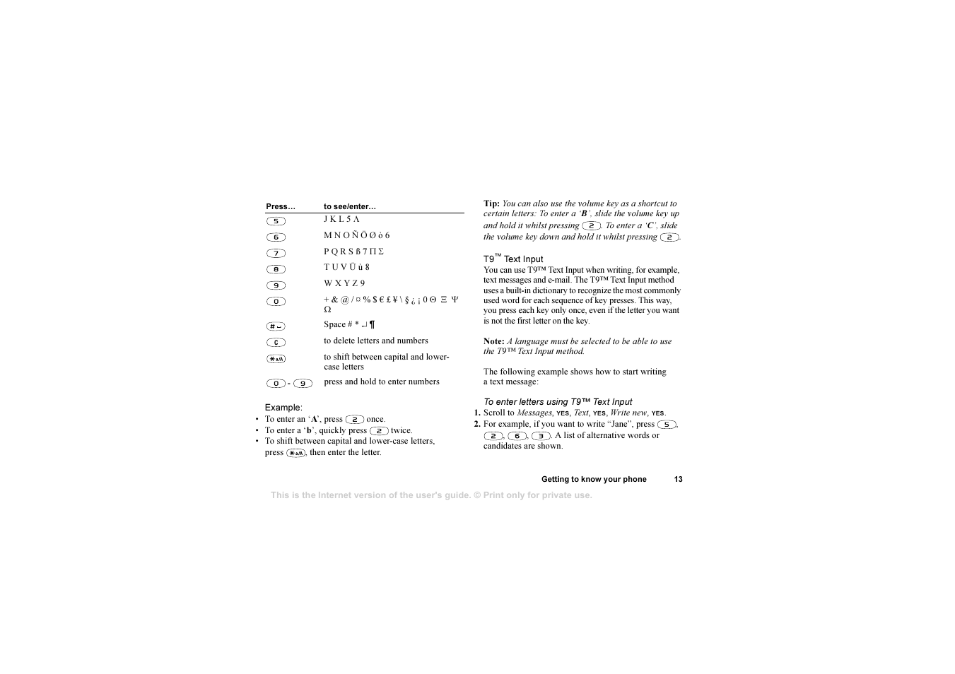 Sony T310 User Manual | Page 13 / 91