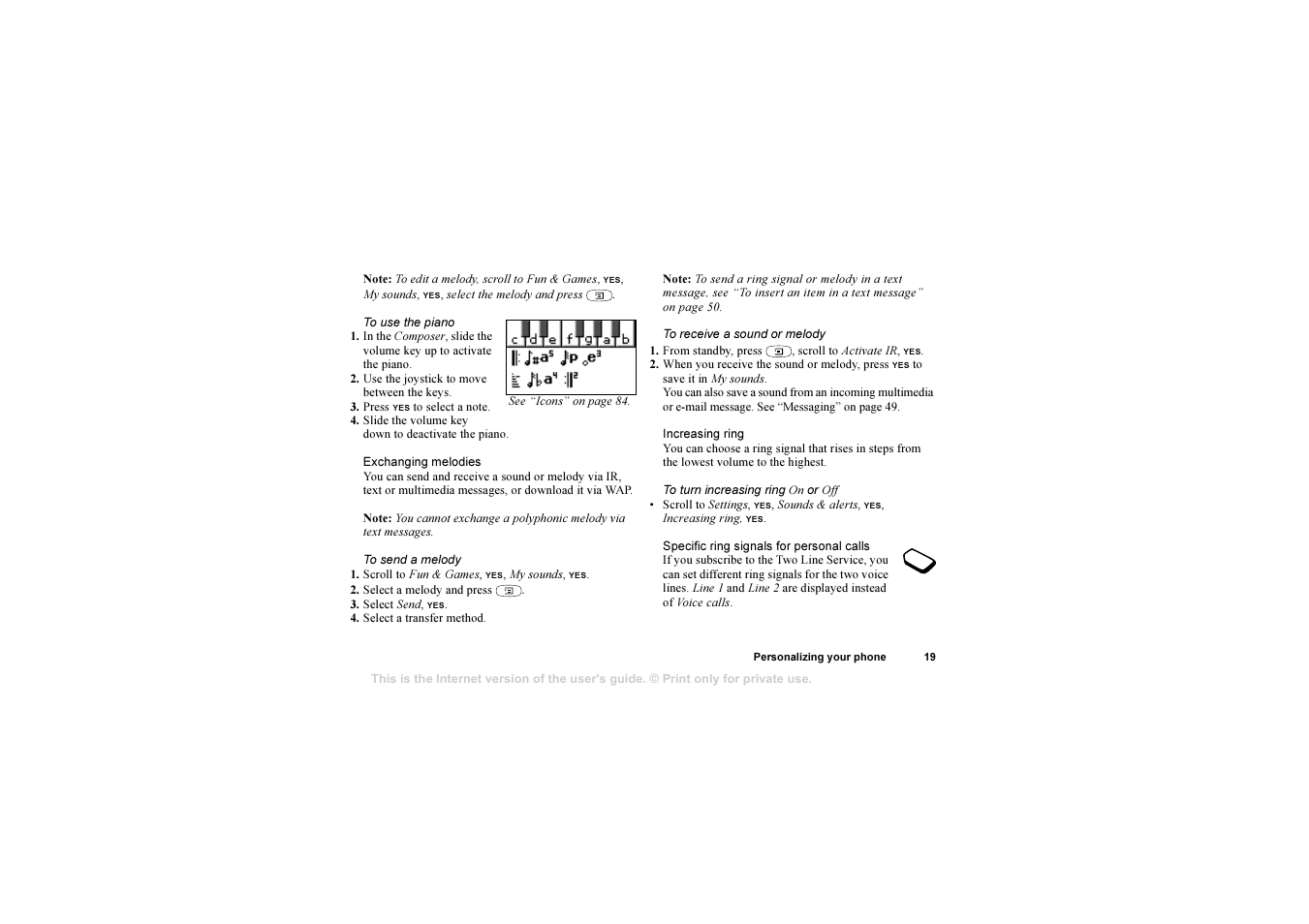 Sony T310 User Manual | Page 19 / 91