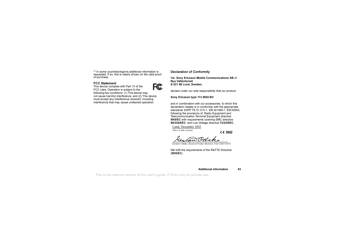 Sony T310 User Manual | Page 83 / 91