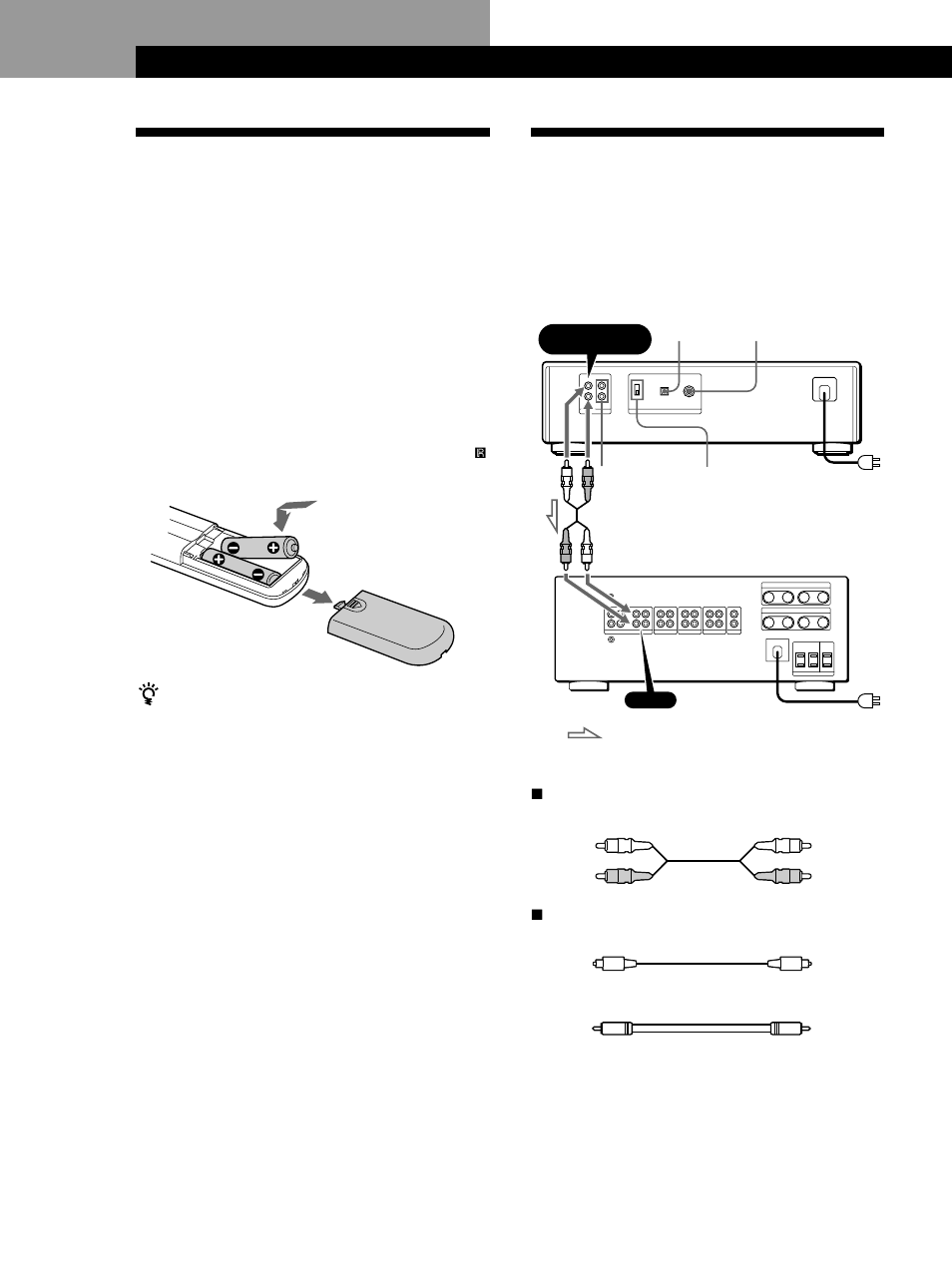 Unpacking, Hooking up the system, Getting started | Inserting batteries into the remote, Overview | Sony CDP-XA555ES User Manual | Page 4 / 76