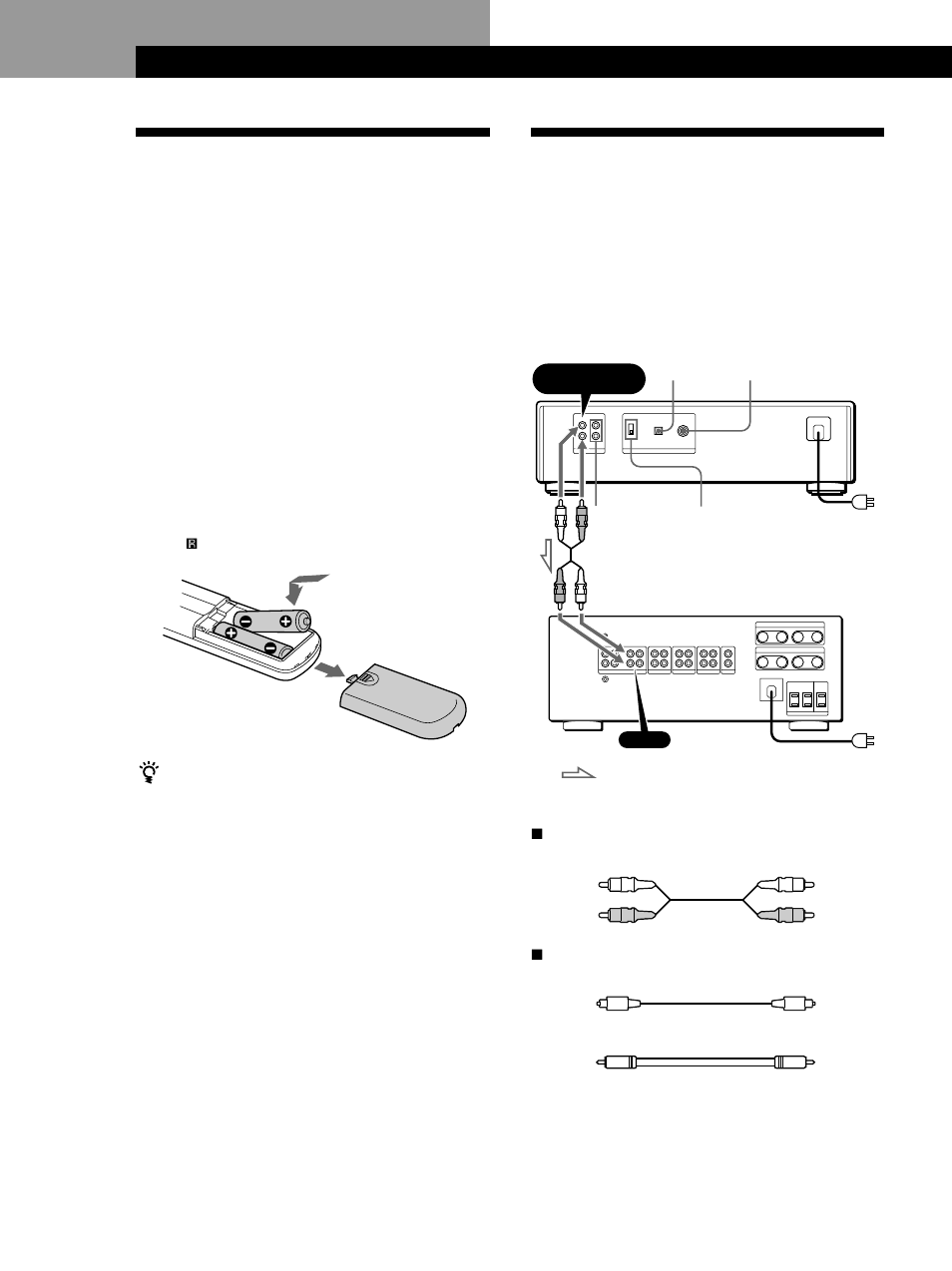 Desembalaje, Conexión del sistema, Inserción de pilas en el mando a distancia | Descripción general, Procedimientos iniciales | Sony CDP-XA555ES User Manual | Page 52 / 76