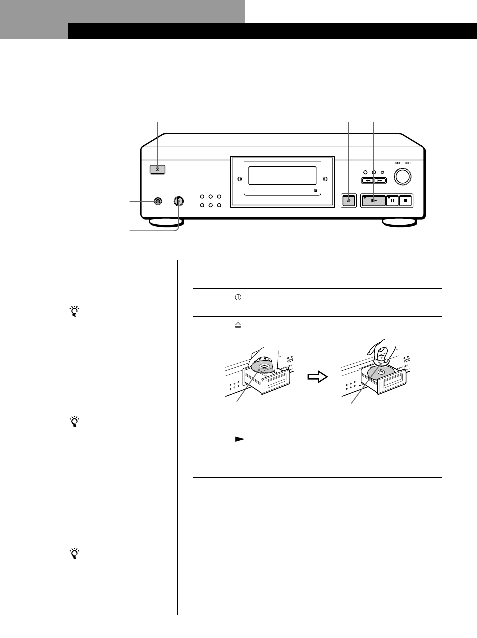 Reproducción de un cd 2 3, Operaciones básicas | Sony CDP-XA555ES User Manual | Page 54 / 76