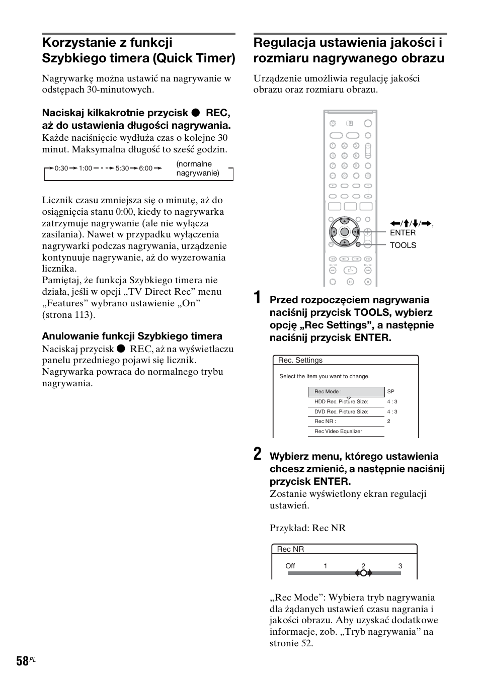Anulowanie funkcji szybkiego timera, Naciskaj przycisk | Sony DAR-RH7000 User Manual | Page 444 / 536
