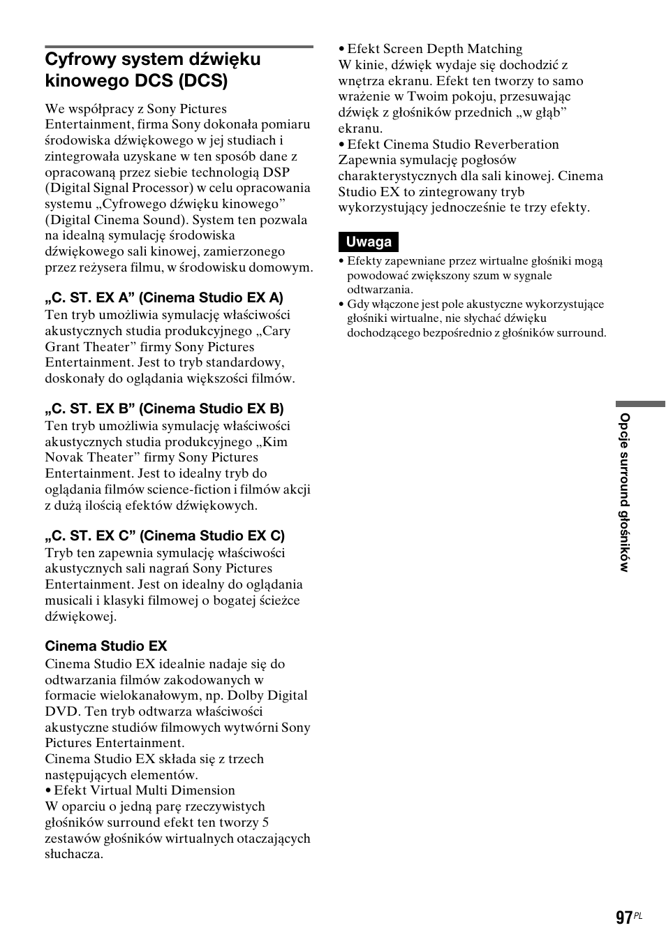 Cyfrowy system dźwięku kinowego dcs (dcs) | Sony DAR-RH7000 User Manual | Page 483 / 536
