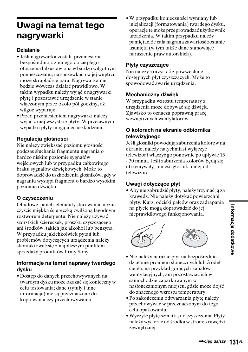 Uwagi na temat tego nagrywarki | Sony DAR-RH7000 User Manual | Page 517 / 536