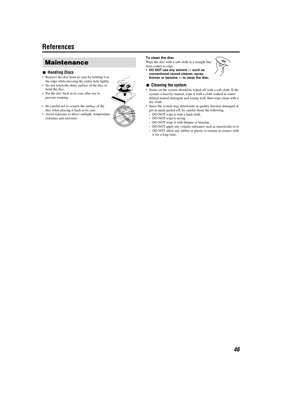References, Maintenance | Sony TH-M508 User Manual | Page 49 / 52