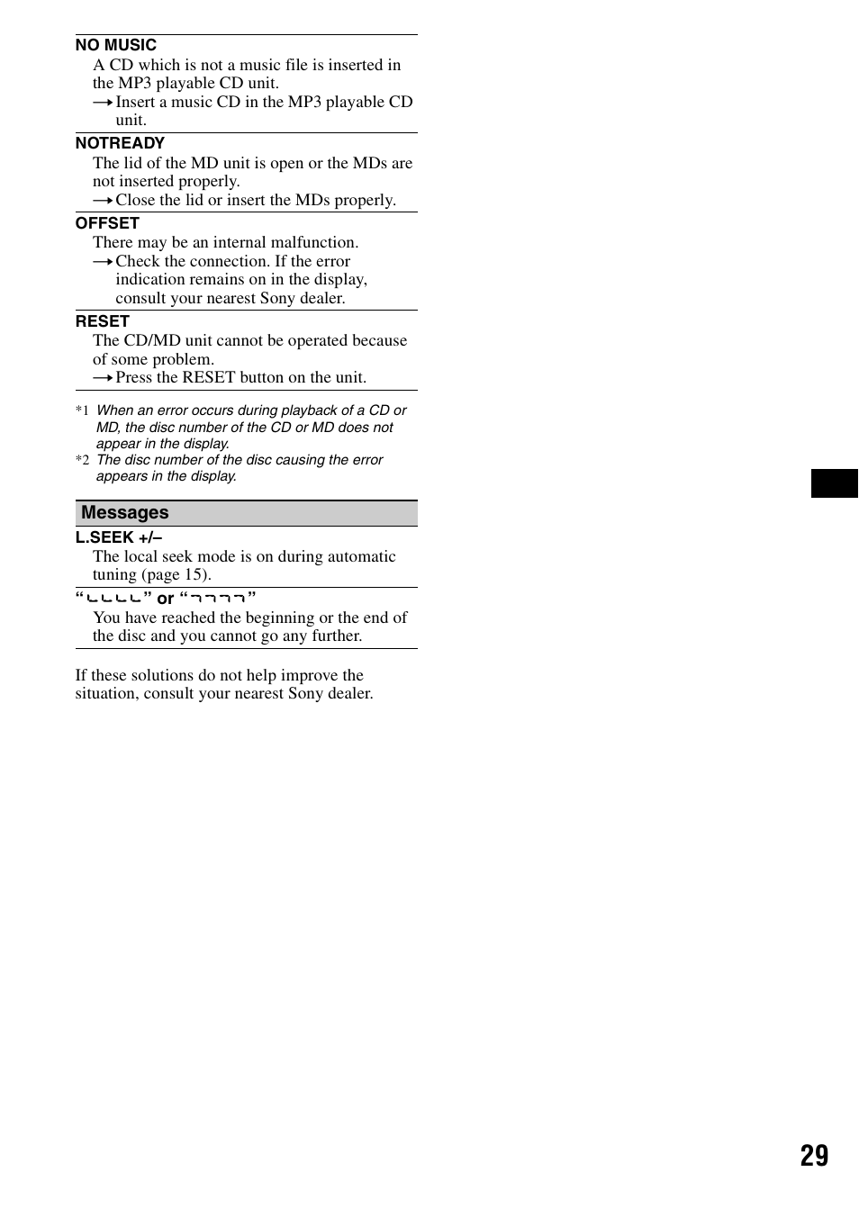 Sony CDX-F5700 User Manual | Page 29 / 92