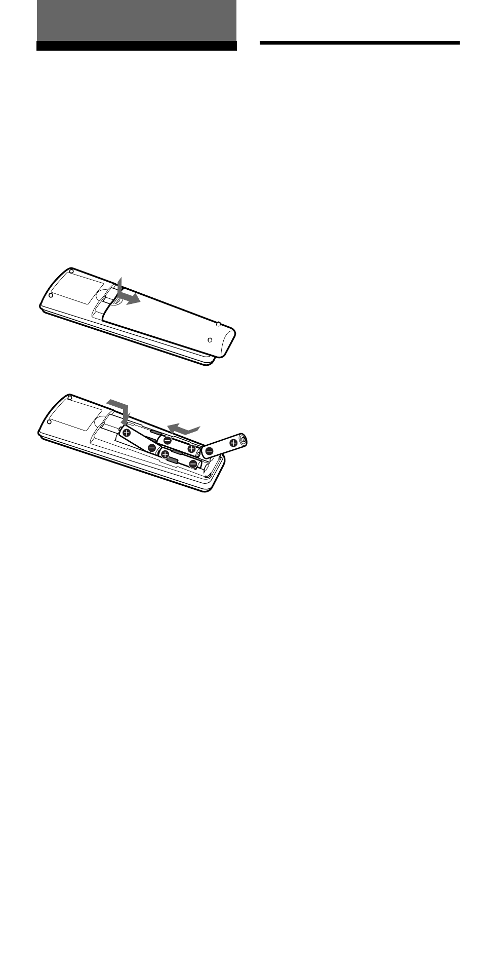 Installing the batteries, When to replace the batteries | Sony RM-VL900 User Manual | Page 6 / 56