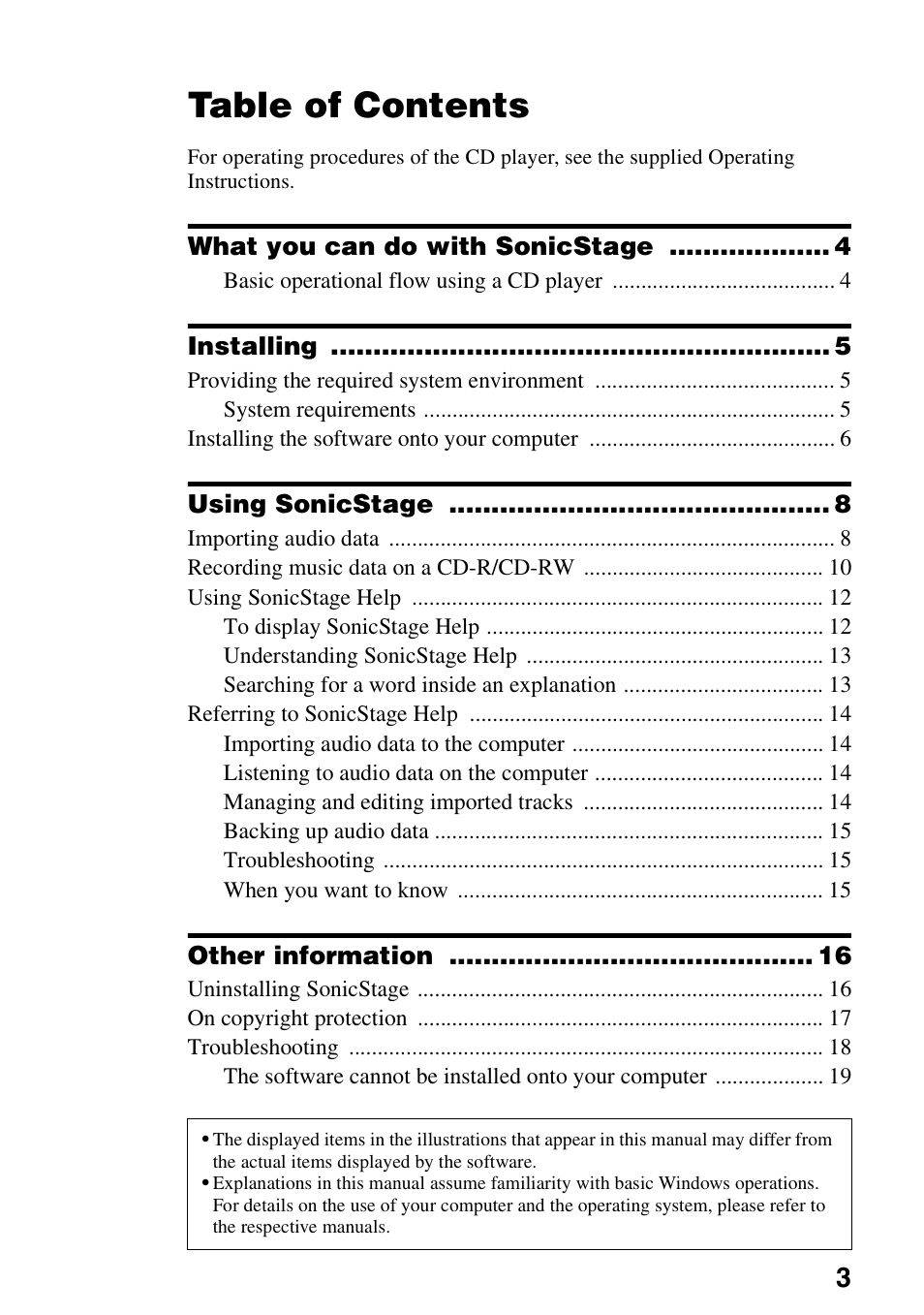 Sony Micro HI-FI Component System User Manual | Page 3 / 20