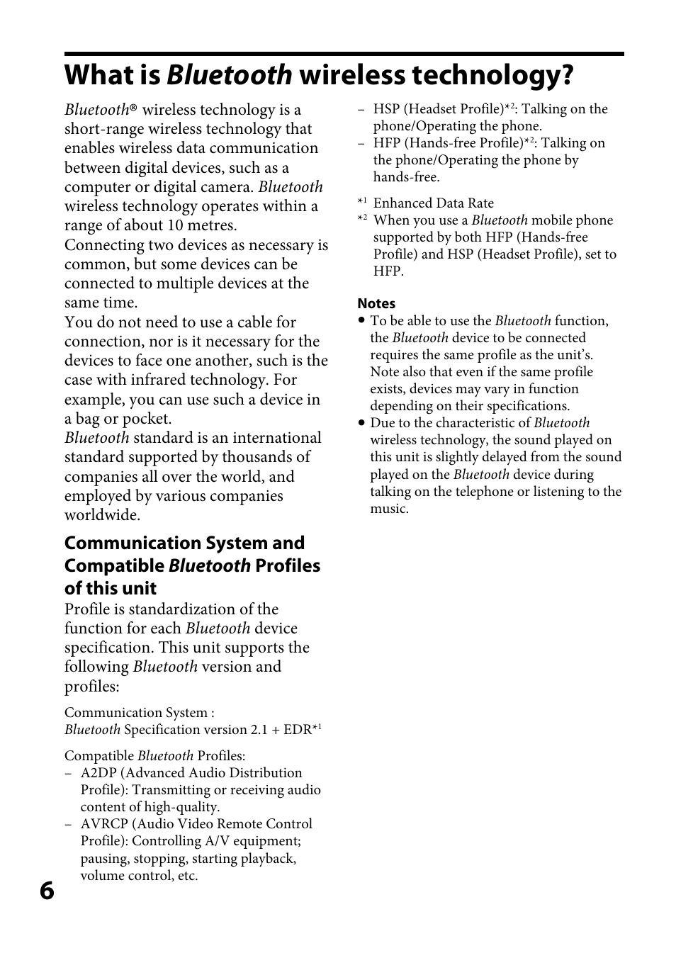 What is bluetooth wireless technology, What is bluetooth wireless, Technology | Sony DR-BT100CX User Manual | Page 6 / 32
