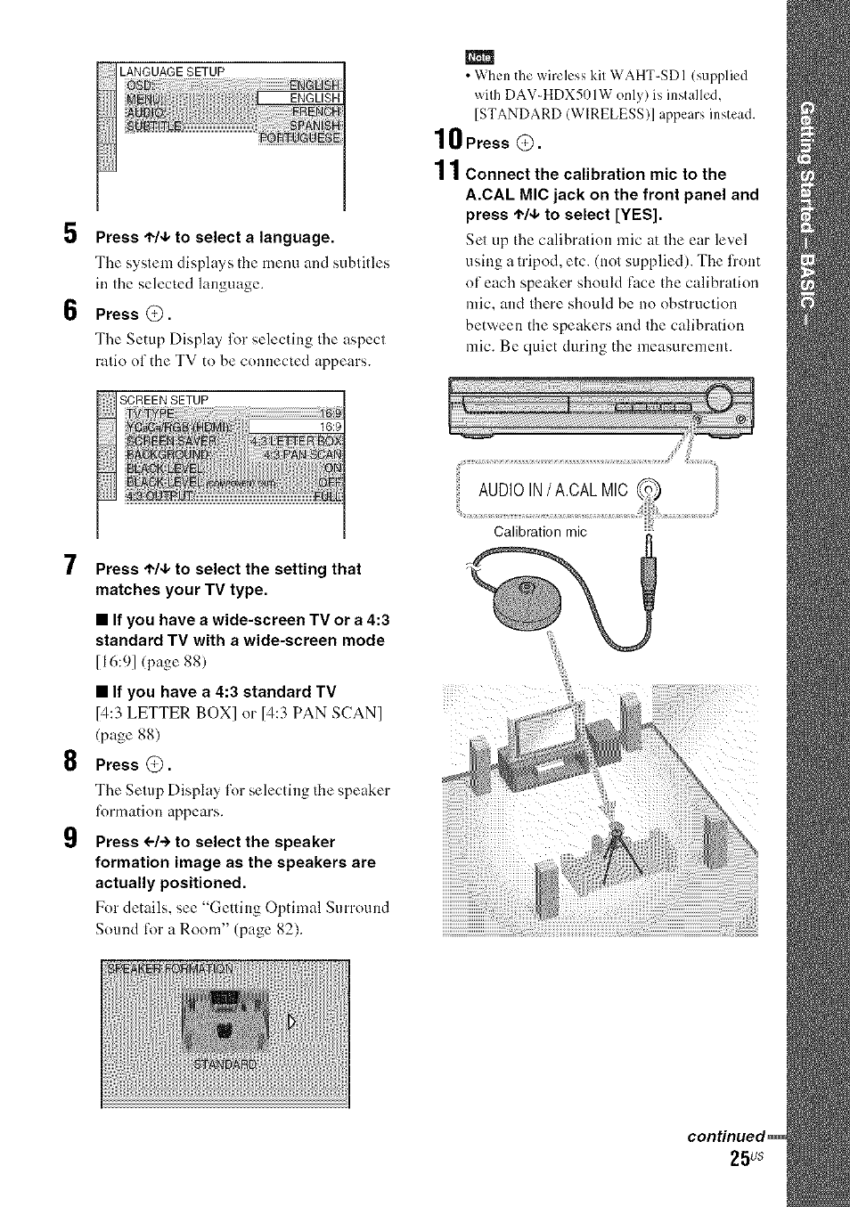 Sony DA V-HDX5OO User Manual | Page 25 / 120