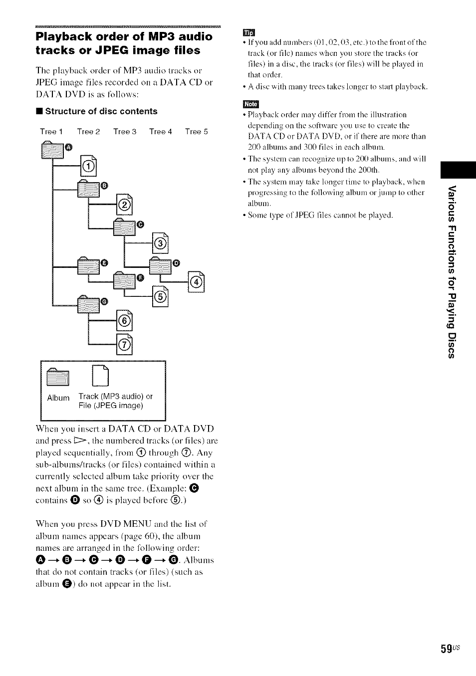 Structure of disc contents | Sony DA V-HDX5OO User Manual | Page 59 / 120