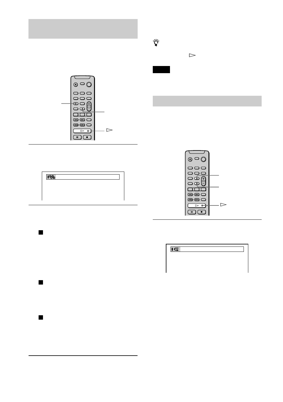 Playing in random order (shuffle play), Playing repeatedly (repeat play), N (36) | Ay (36) | Sony DVP-NS300 User Manual | Page 36 / 76