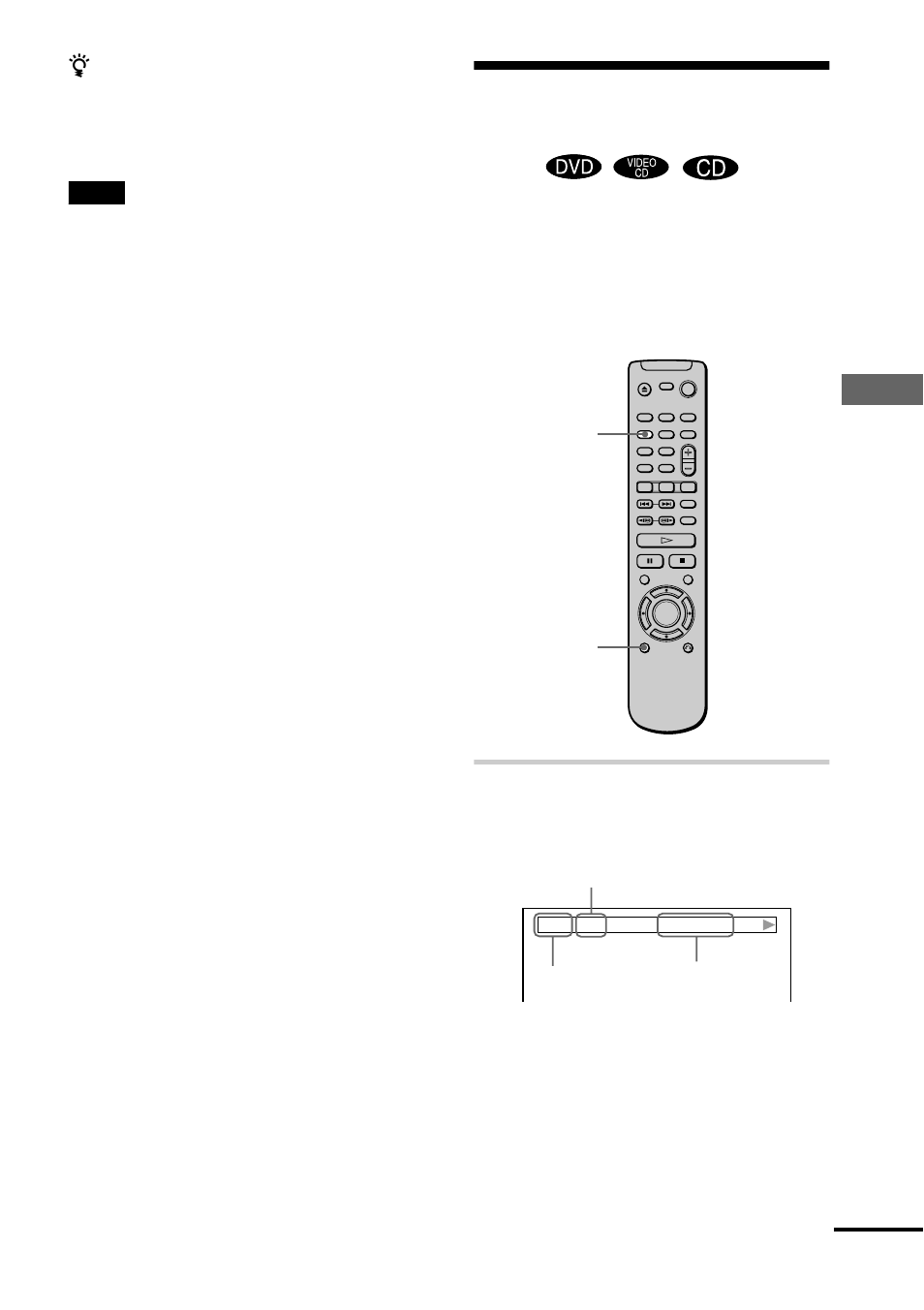 Checking the playing time and remaining time, Sc (41) | Sony DVP-NS300 User Manual | Page 41 / 76