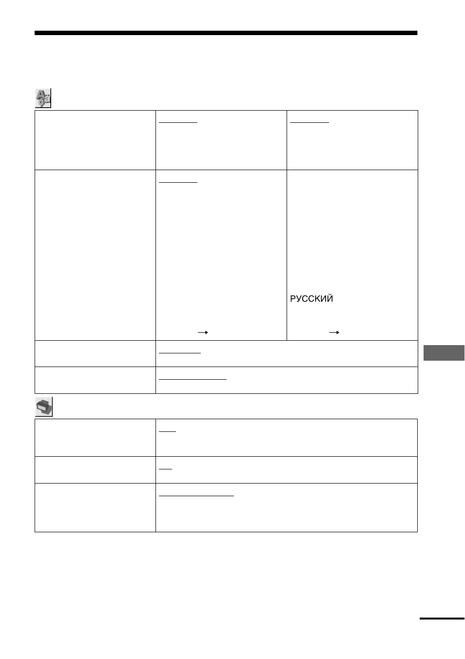 List of setup display items | Sony DVP-NS300 User Manual | Page 71 / 76